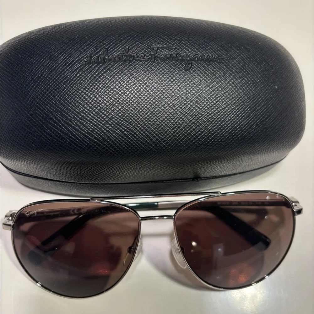Ferragamo men sunglasses worn twice